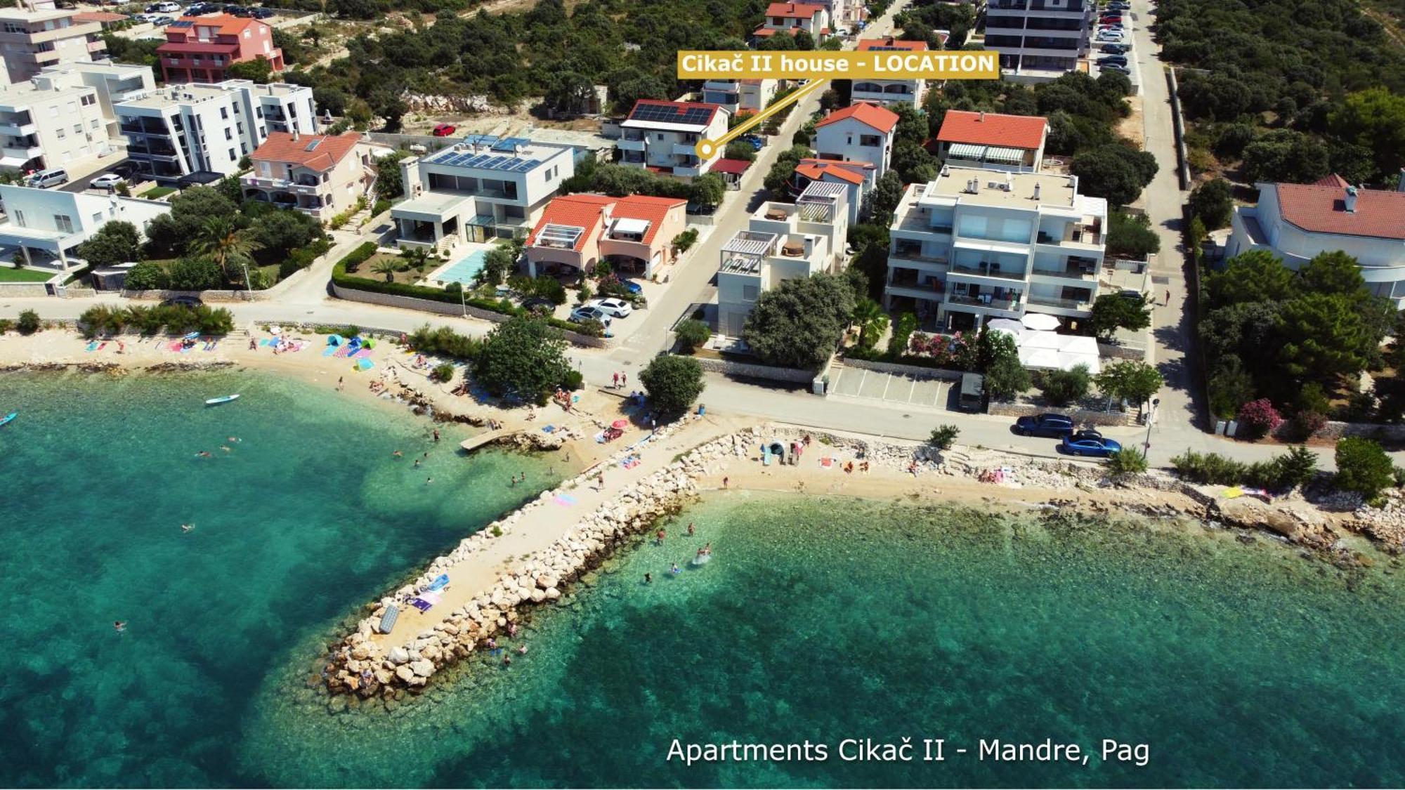 Apartments Cikac II - Modern Apartments By The Beach Mandre Eksteriør bilde